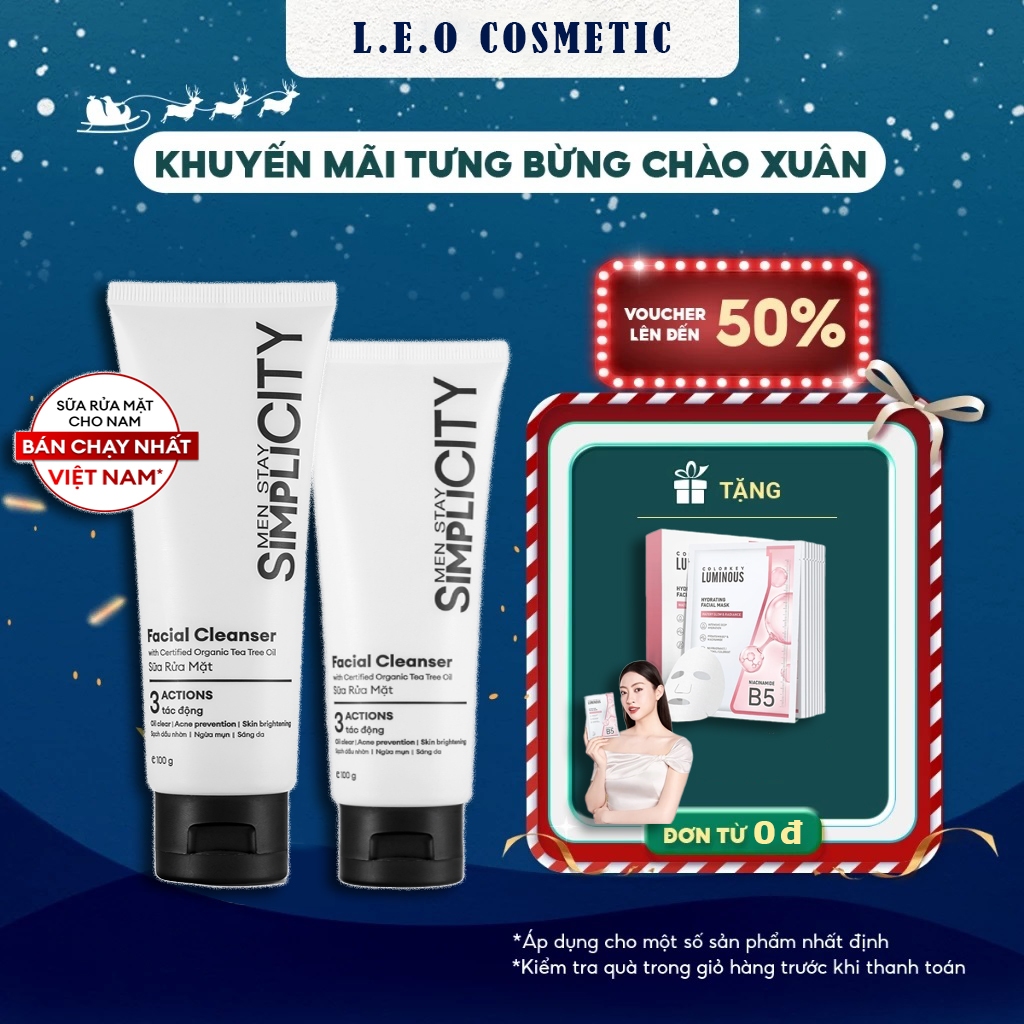 Chính Hãng Sữa Rửa Mặt Men Stay Cho Nam 100g – Làm Sạch Sâu, Kiềm Dầu, Không Khô Da, Ngừa Mụn
