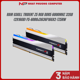 [ DDR5 ]RAM GSKILL TRIDENT Z5 RGB DDR5 6000MHZ 32GB (2X16GB) F5-6000J3636F16GX2-TZ5RW - BH 36 Tháng