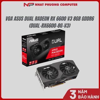 Card màn hình ASUS Dual Radeon RX 6600 V3 8GB GDDR6 (DUAL-RX6600-8G-V3) - Hàng Chính Hãng
