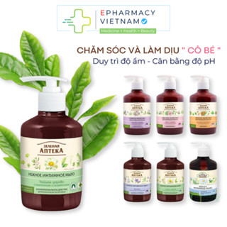 Dung Dịch Vệ Sinh Phụ Nữ APTEKA Gel Green Giúp Làm Sạch Và Cân Bằng Độ pH 370mL