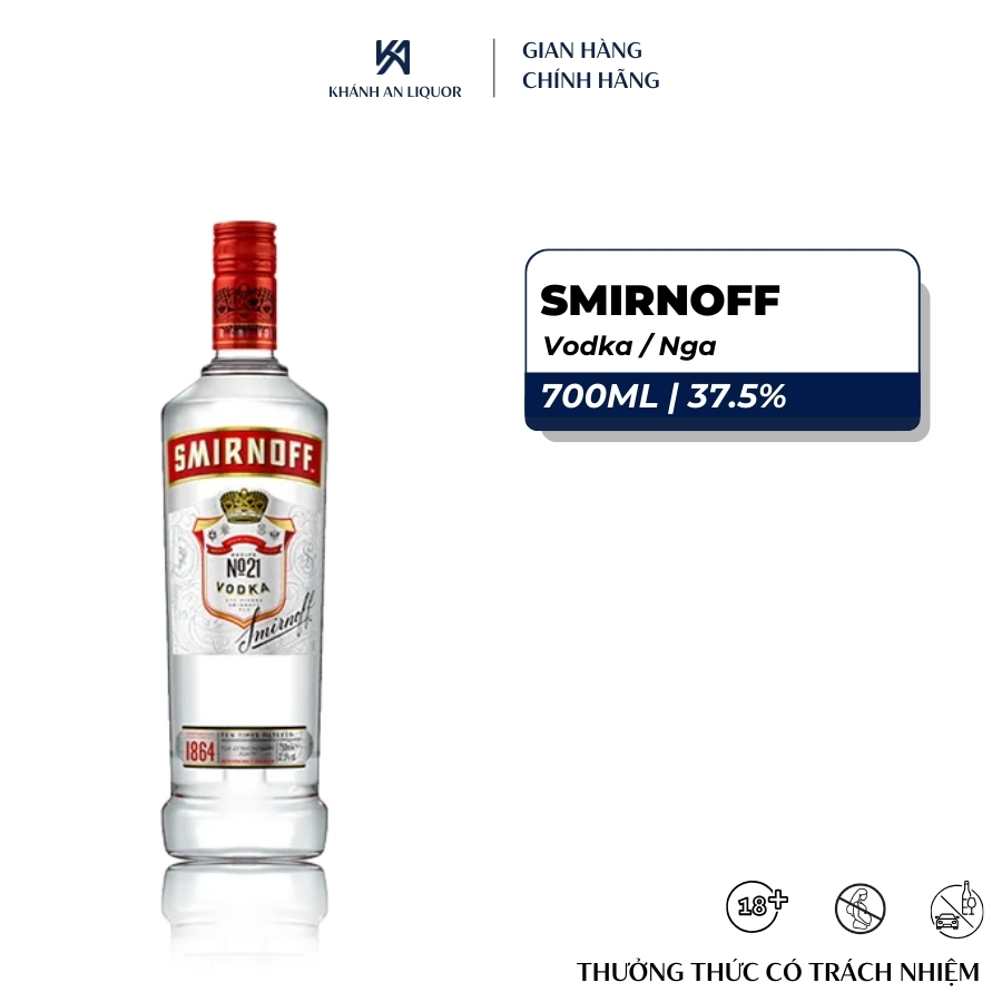 [CHÍNH HÃNG] RƯỢU VODKA SMIRNOFF 40% 700ML