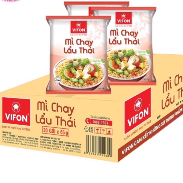 Mì Chay Lẩu Thái Vifon ( Thùng 30 gói )