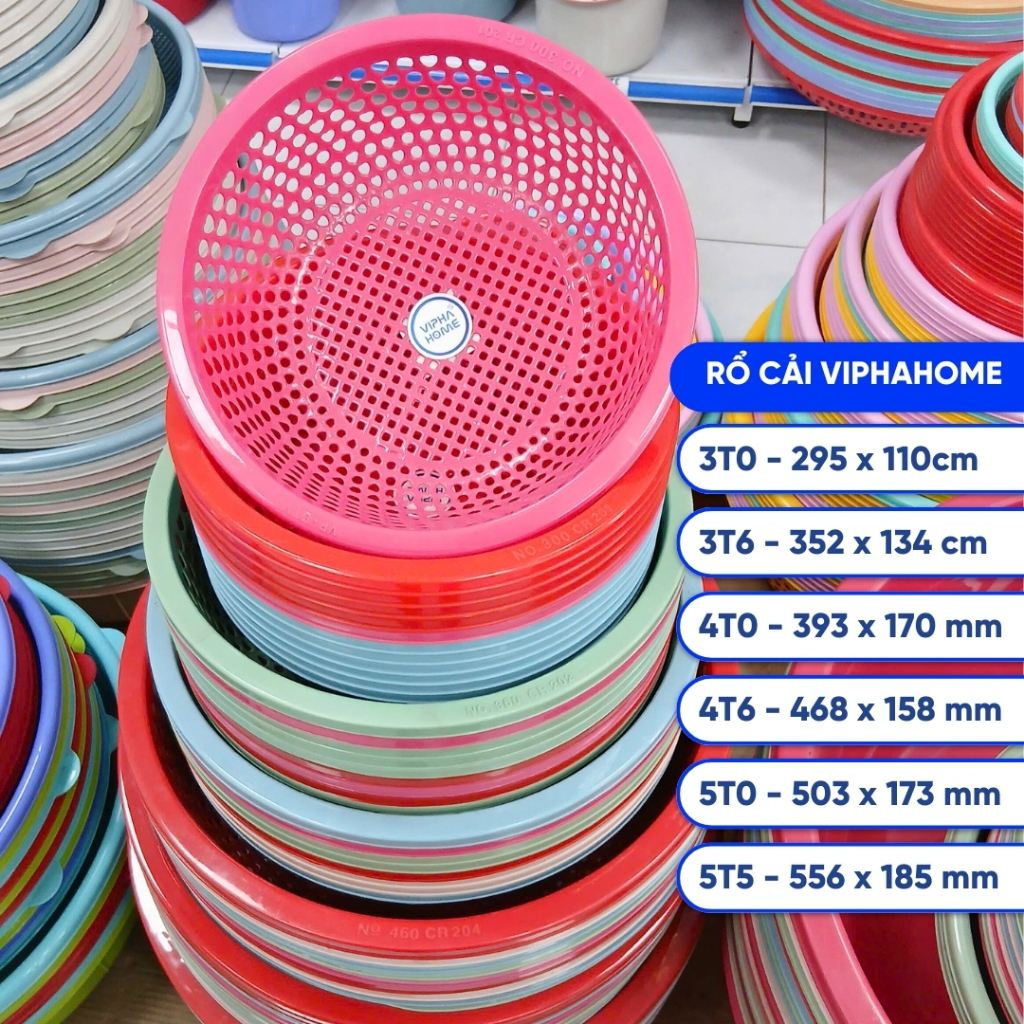 RỔ CẢI VIPHAHOME 3T0/ 3T6/ 4T0/ 4T6/ 5T0/ 5T5 [MÀU SẮC NGẪU NHIÊN]