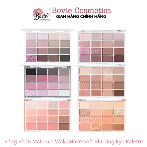 Bảng Phấn Mắt 16 ô WakeMake Soft Blurring Eye Palette