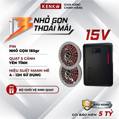 Bộ Pin Quạt Áo Điều Hòa KENKO I3 15V 10000mAh Chính Hãng,Nhỏ Gọn, Pin Siêu Nhẹ 185g, Dành Cho Áo Chống Nắng, BH 12 Tháng