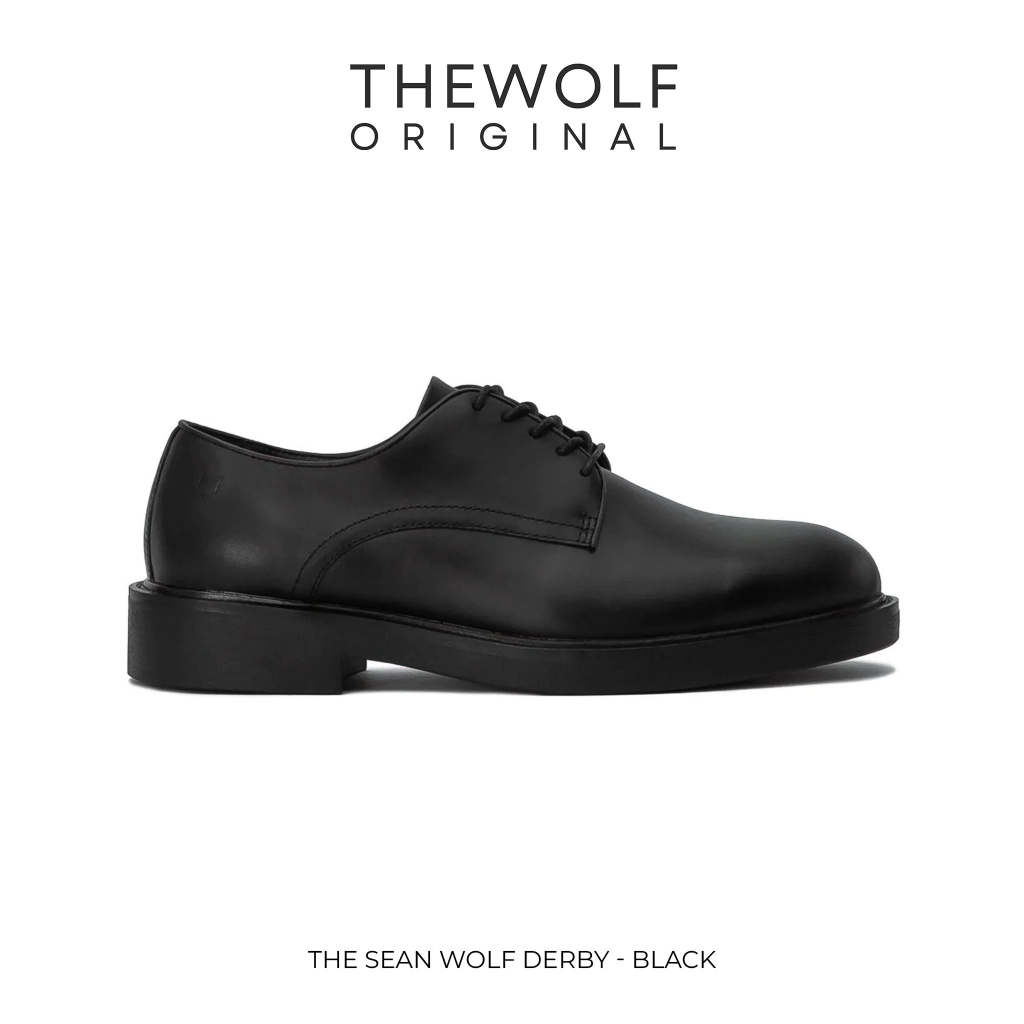 Giày Tây Nam Nữ THEWOLF SEAN DERBY - Black