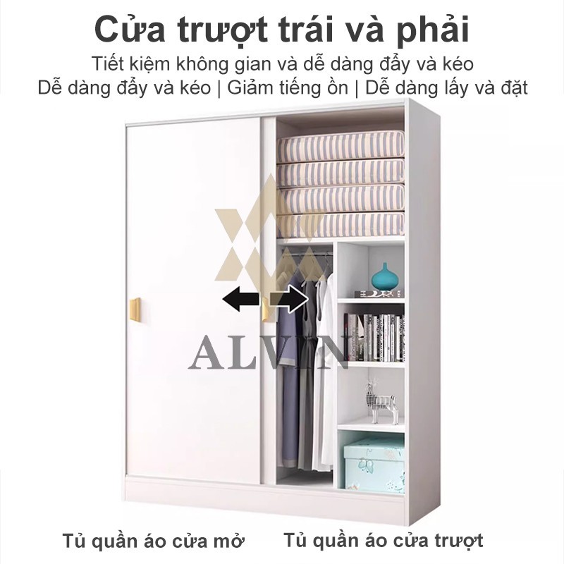 Tủ Quần Áo Cửa Lùa Melamine【Thiết Kế Tối Giản】FREE SHIP - Lắp Đặt 12H Siêu Bền Giá Rẻ | BigBuy360 - bigbuy360.vn