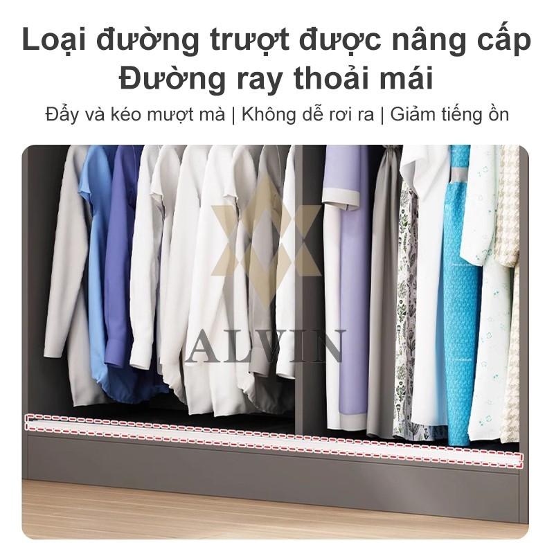 Tủ Quần Áo Cửa Lùa Melamine【Thiết Kế Tối Giản】FREE SHIP - Lắp Đặt 12H Siêu Bền Giá Rẻ | BigBuy360 - bigbuy360.vn