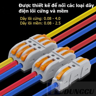 Cút nối dây điện nhanh Kẹp giắc KV212 KV214 KV111 2 đầu vào và 2/4/6 đầu ra có phân biệt màu