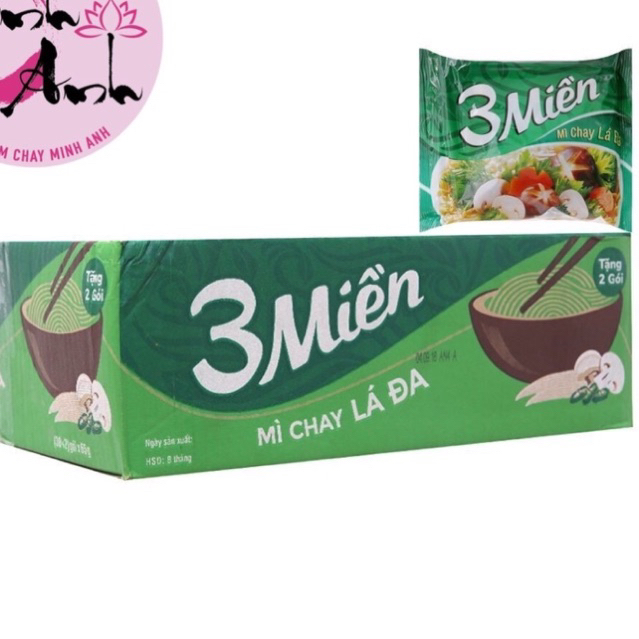Mì Chay 3 Miền Lá Đa ( Thùng 30 gói )