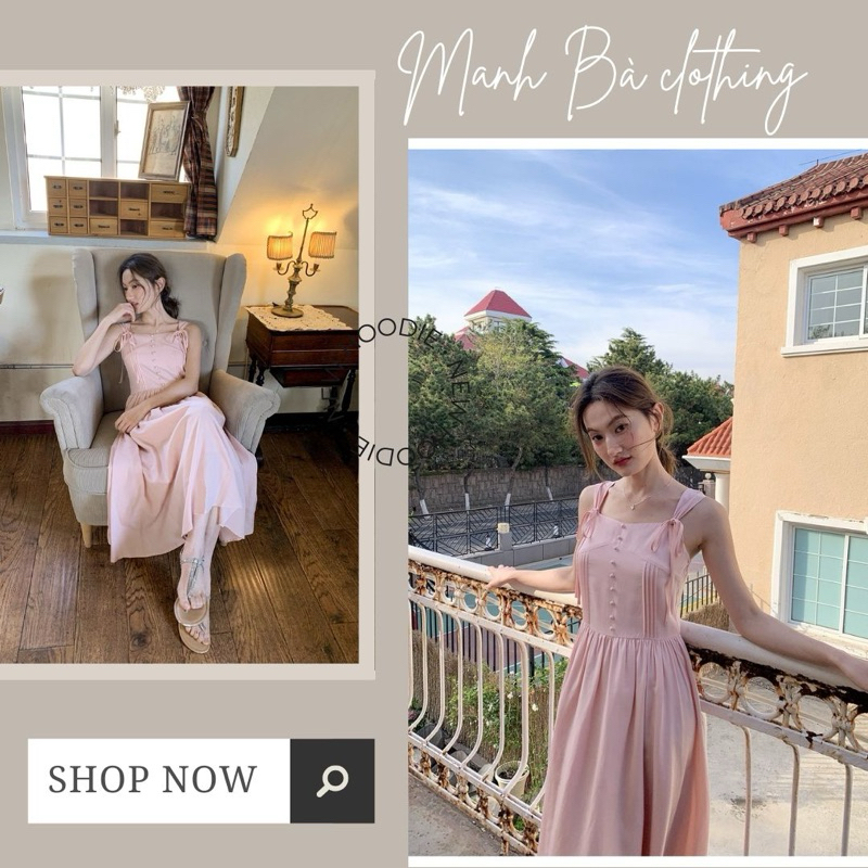 (manhba.clothing) váy hai dây mà Hồng xinh nhà KANO CHÍNH HÃNG