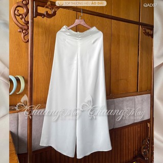 Quần mặc áo dài cách tân nữ truyền thống lụa Ngọc trai may sẵn suông ống rộng thoáng mềm dự tiệc cưới lễ tết đẹp QAD07