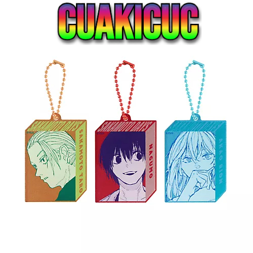 [CHÍNH HÃNG SHUEISHA] Móc Khóa Kim Loại Acrylic Sakamoto/Nagumo/Rion - Đồ Trưng Bày Cao Cấp - Sakamo