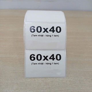Giấy in mã vạch 60x40 mm dài 30m dùng in tem phụ Minicode dán lên sản phẩm hàng hóa