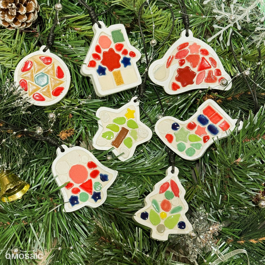 QMA Kit DIY mosaic gốm Bát Tràng làm móc khoá nhiều hình ngộ nghĩnh