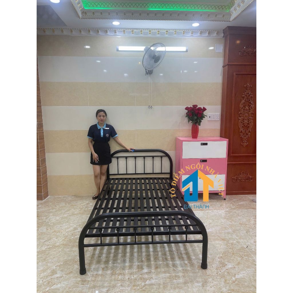Giường sắt bi giá rẻ 1mx2m