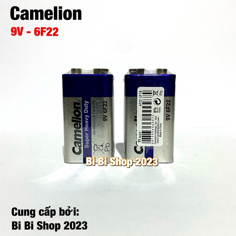 Pin 9V Camelion Chính Hãng - 6F22 Super Heavy Duty (Pin Vuông) Vỉ 1 Viên