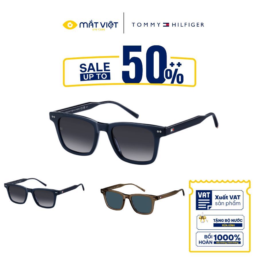 Kính Mát Nam TOMMY HILFIGER TH2127/S, Kính Thời Trang Chữ Nhật Chính Hãng, Mắt Kính Mắt Việt