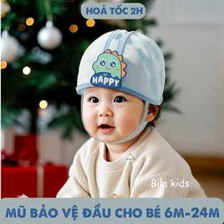 Nón bảo hiểm bảo vệ đầu cho bé từ 6-24 tháng siêu nhẹ, thoáng khí, nón cho bé tập bò, tập đi, vận động