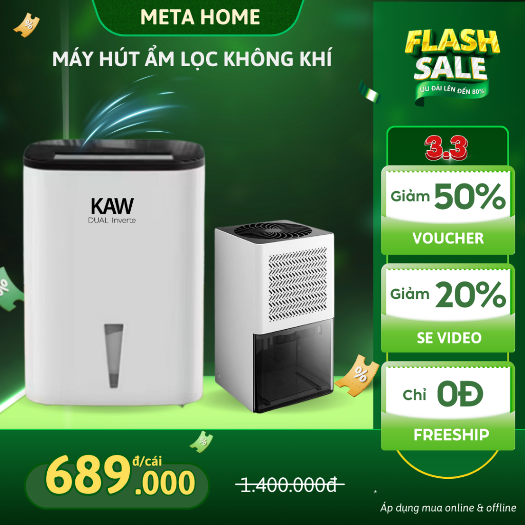 Máy Hút Ẩm Lọc Không Khí KAW K4L, Công Suất Cao, Dung Tích Lớn, Hút Ẩm Nhà Cửa, Văn Phòng