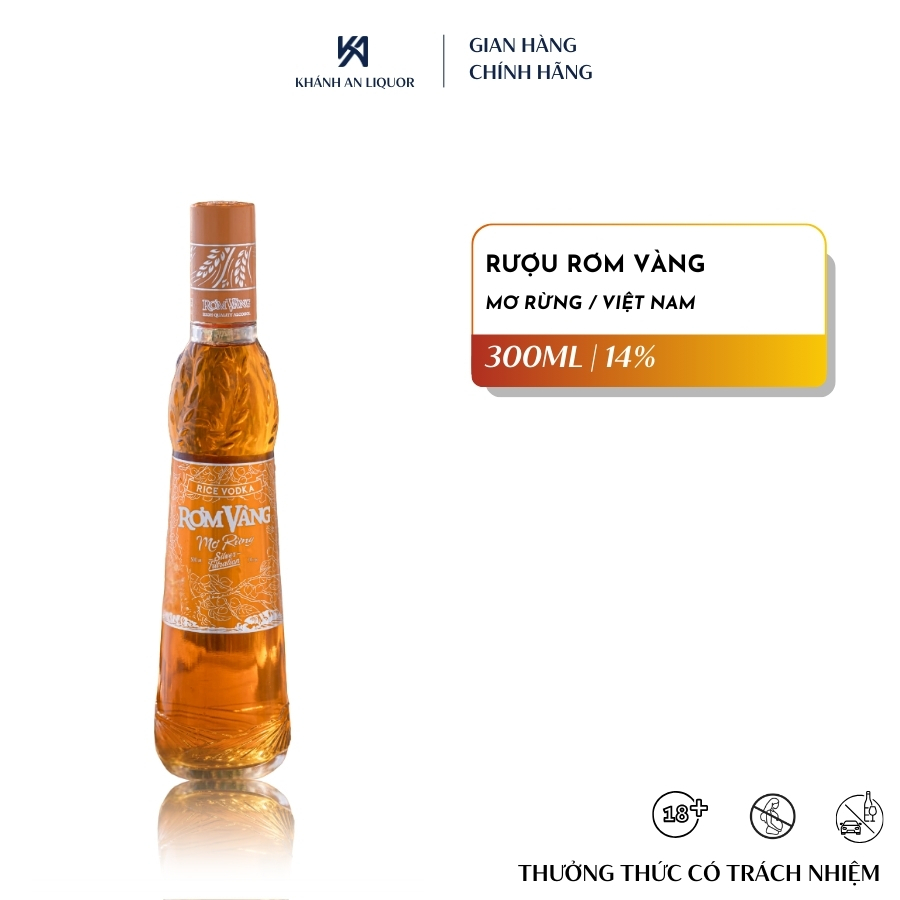 [CHÍNH HÃNG] RƯỢU MƠ RỪNG - RƠM VÀNG 14% 300ML