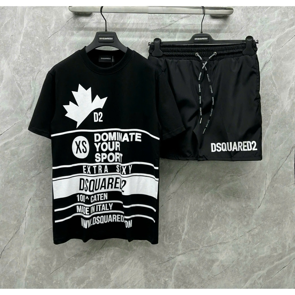 🔥Hot🔥Bộ Quần Áo Thun DSQUARED2   Mặt,Bộ Quần Áo Hè DSQUARED2 XS Thiết Kế Hot Trend Nam Nữ New 2025