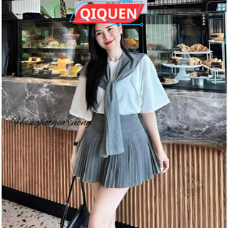 Set đồ nữ áo thom kèm chân váy xếp ly ngựa tặng kèm khăn, đồ bộ nữ trẻ trung hot hit