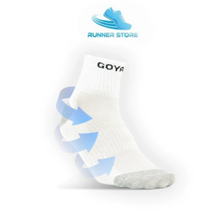 Tất thể thao, vớ chạy bộ nam nữ Goya Sock, công nghệ NANO bạc giảm mùi hôi chân, 100% cotton - TGY05