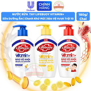 Nước Rửa Tay Lifebuoy Vitamin+ Bảo Vệ Khỏi 99.9% Vi Khuẩn - Chai 180G
