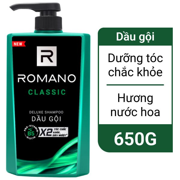 DẦU GỘI ĐẦU ROMANO (180g -380g- 650g)
