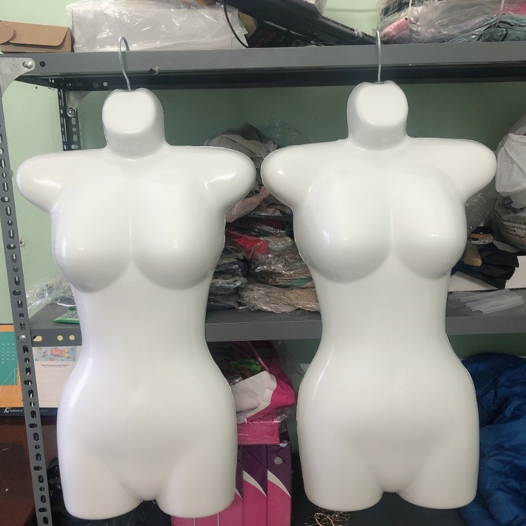 combo 3 cái manocanh nửa thân bằng nhựa cao cấp, mắc áo chuyên dùng cho các shop thời trang.