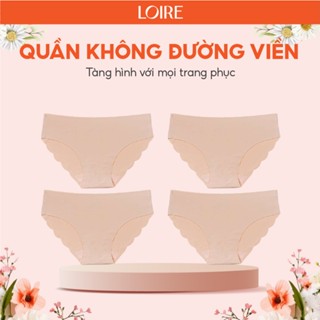 COMBO 4 Quần Lót Su Đúc Mát Lạnh Thiết Kế Chữ V Không Đường May Không Lộ Viền Khi Mặc Loirechic QSD04 - Màu Da