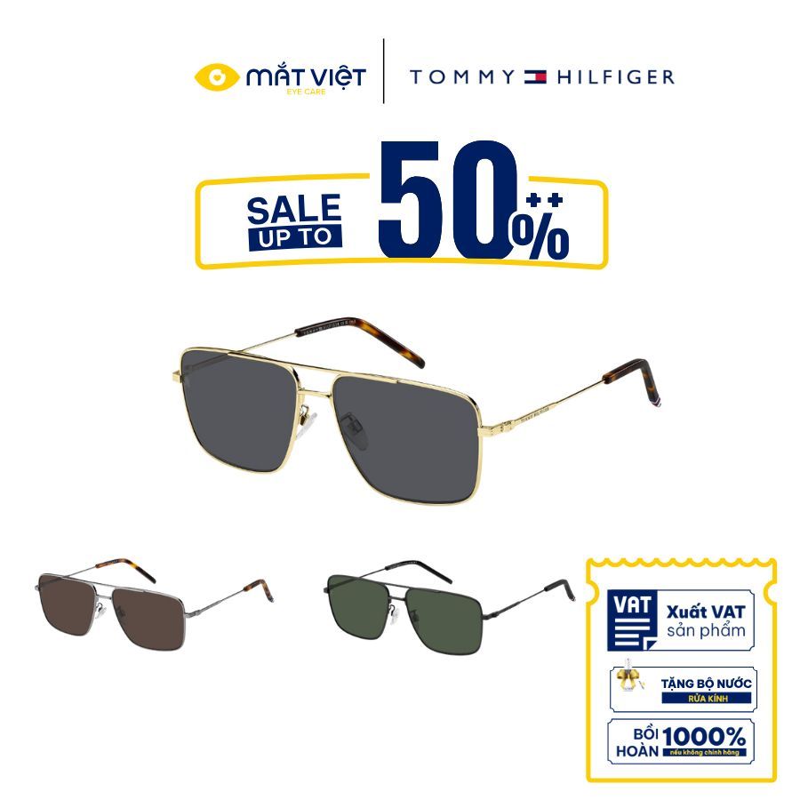 Kính Mát Nam TOMMY HILFIGER TH2110/S, Kính Chính Hãng Thời Trang Kiểu Dáng Chữ Nhật , Mắt Kính Mắt V