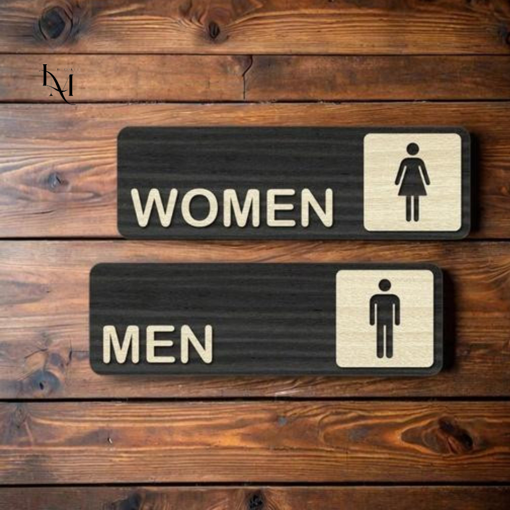 Bảng Gỗ Toilet (Men – Women) trang trí cửa hàng, biển gỗ Toilet (Men – Women). 𝐋𝐚̂𝐦 𝐌𝐨̣̂𝐜 𝐃𝐞𝐜𝐨𝐫