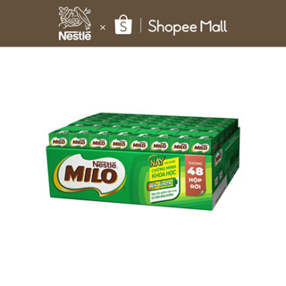 Thùng 48 hộp sữa lúa mạch Nestlé MILO rời x 180ml không màng nhựa (48x180ml)