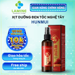 Xịt Dưỡng Đen Tóc Nghệ Tây Phủ Bạc HUNMUI - Xịt Đen Tóc Phủ Bạc HUNMUI Kích Đen Tóc, Xử Lý Tóc Bạc Hiệu Quả Tại Nhà