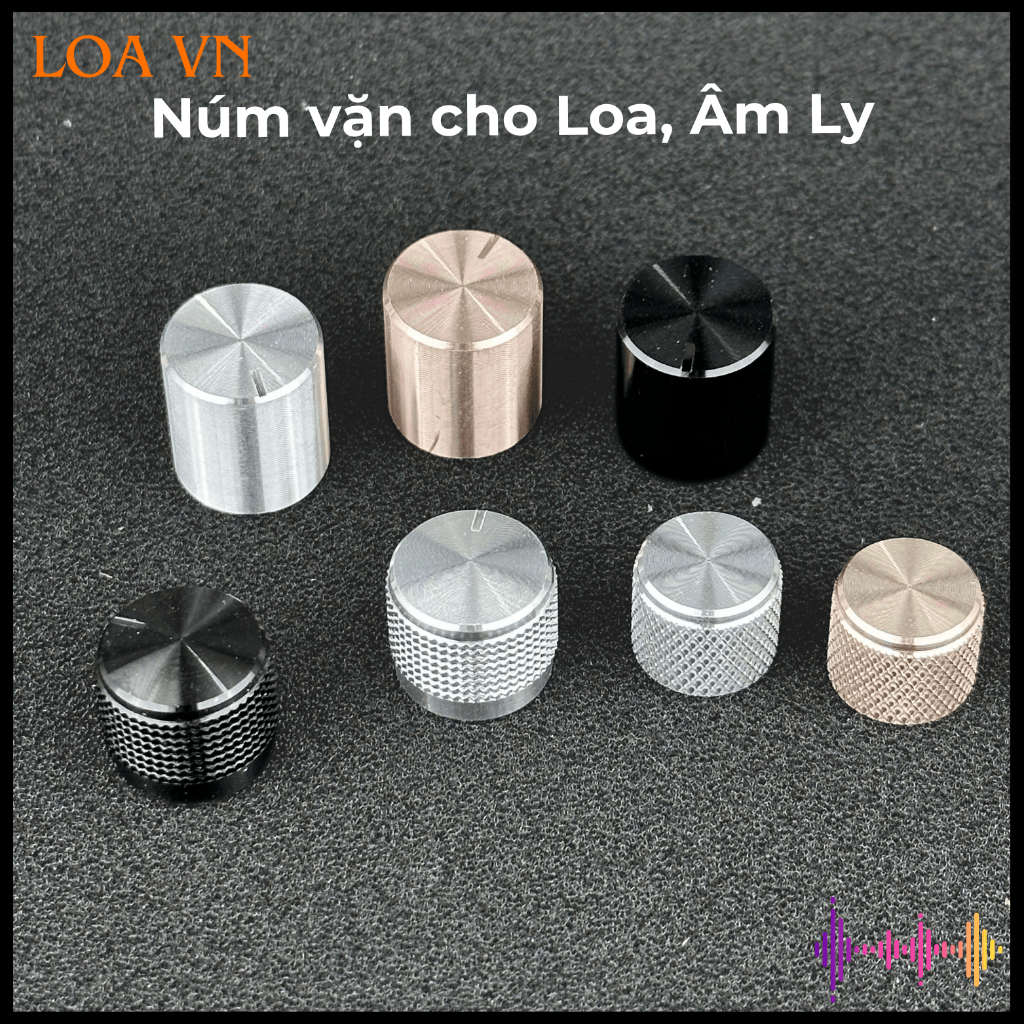 Núm Vặn Nhôm Volume, tone, núm vặn Mai cồ, Knob vặn klipsch, Núm cho âm ly