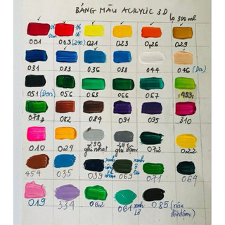 Màu acrylic 3D 500ml