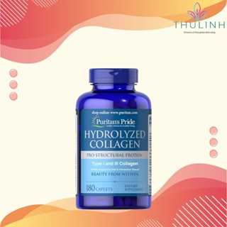  Viên uống Collagen thủy phân trắng da mờ nám Hydrolyzed 1000mg Puritan's Pride 180 viên 