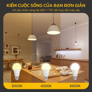 Bóng Led bulb đuôi E27 Kingled 3 chế độ màu