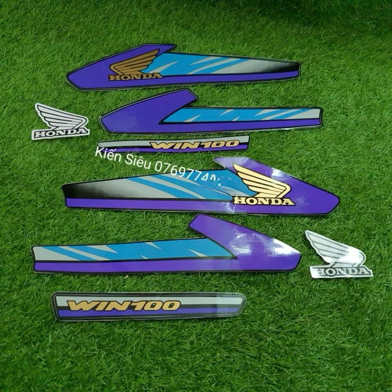 Bộ tem mưa xanh đời 96 win win100cc ( tem 3 lớp)