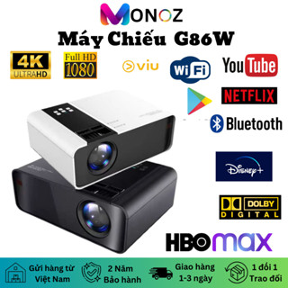 ⭐MONOZ⭐Máy chiếu mini G86W PRO đa kết nối điện thoại di động Wifi Bluetooth IOS Android HDMI USB