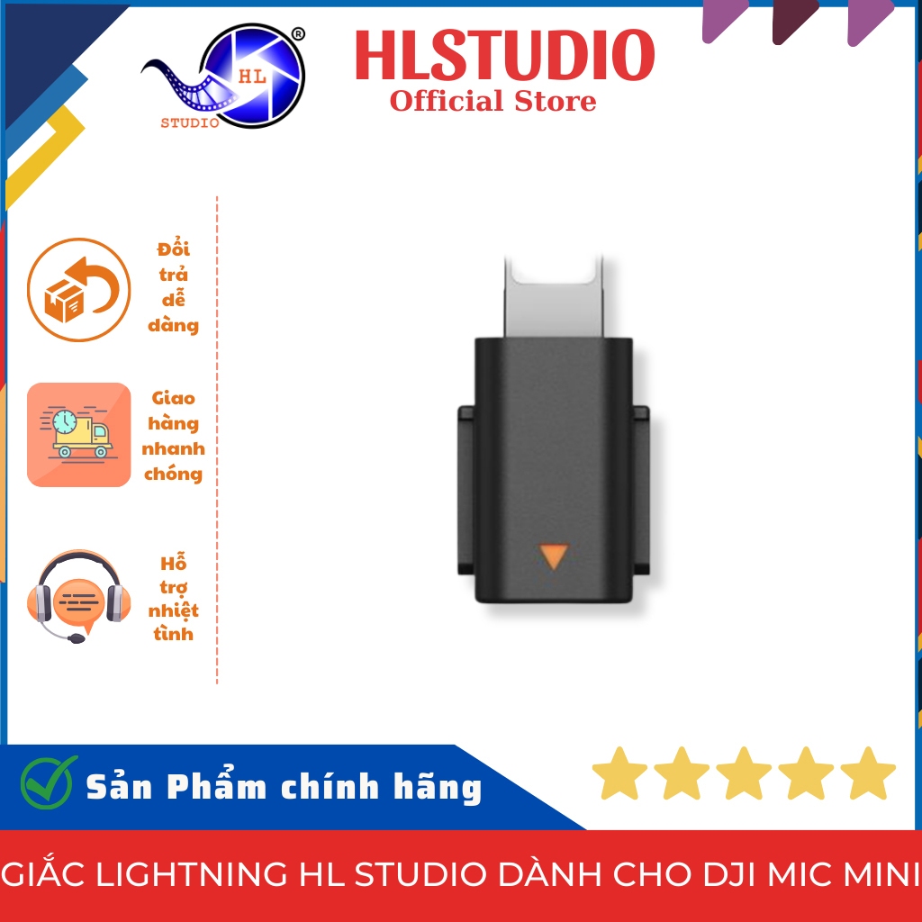 Đầu Chuyển Đổi Âm Thanh DJI Mic Mini 1/2 AP-02 Sang Cổng LaiNing Điện Thoại HL Studio