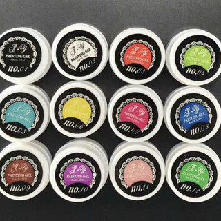 Set Gel Vẽ 12 Màu Dùng Cho Làm Nail và Trang Trí Móng