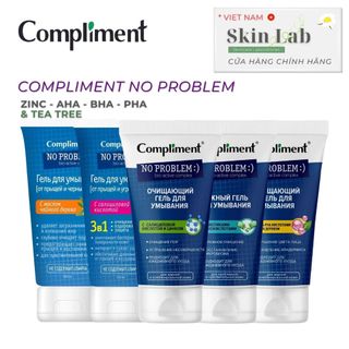  Sữa rửa mặt Compliment No Problem BHA & Tea Tree làm sạch sâu giảm dầu mụn 200ml 