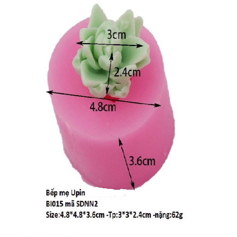 Khuôn silicon sen đá mã SDNN2 làm thạch rau câu