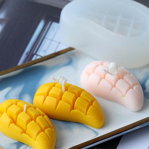 Khuôn silicon miếng xoài làm bánh rau câu khuôn nến thơm