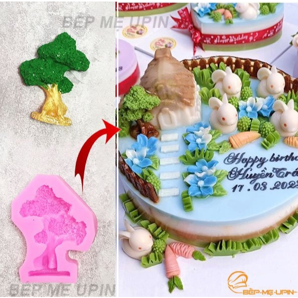 Khuôn silicon cây đa 6cm