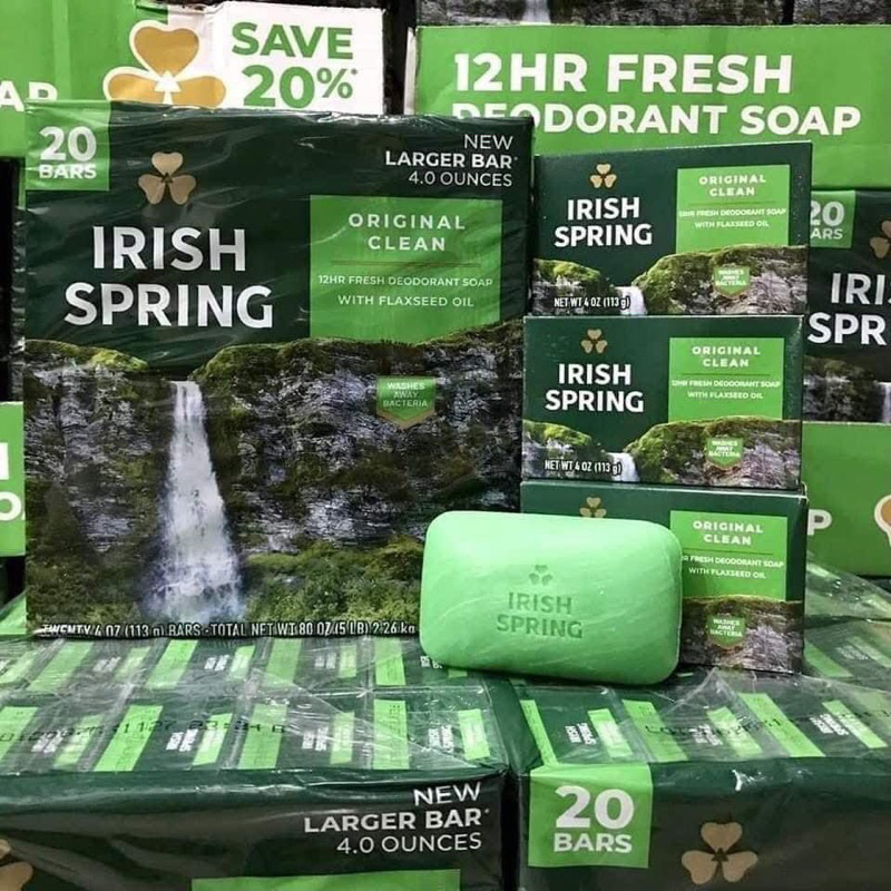 Nguyên Lốc Xà bông cục Irish Spring 113g Nhập Mỹ