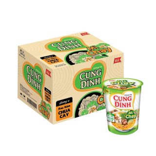  Mì ly Chay Cung Đình vị rau nấm chua cay thùng 24 ly - 69gr ly 